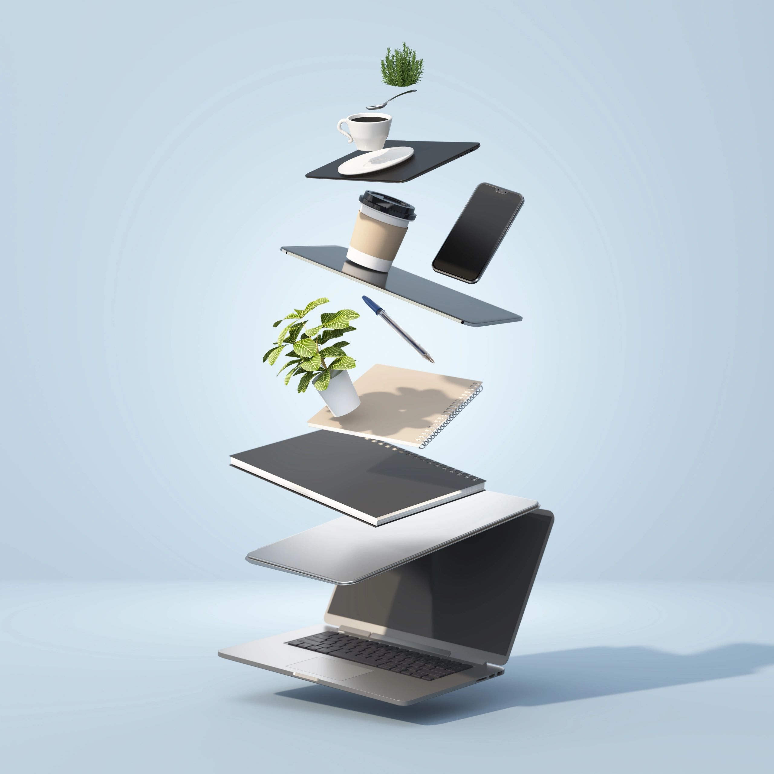 modern social media marketing workspace